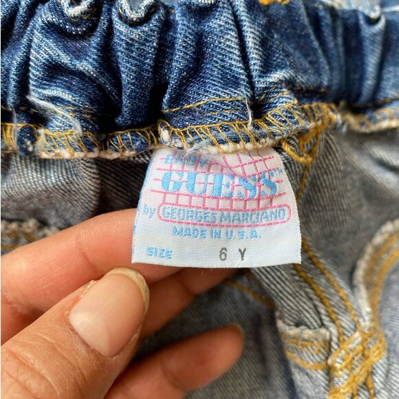 Vintage GUESS Denim Kids Skirt Made in USA 6y 100% Cotton Style E01050 - Picture 6 of 10